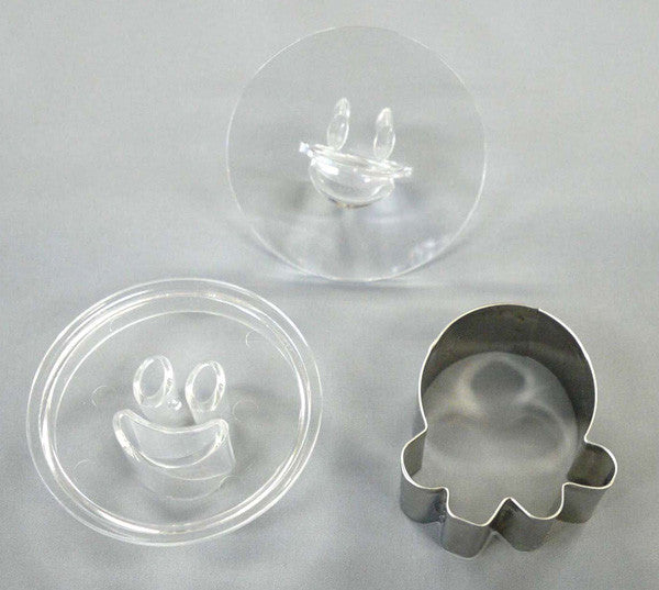 Tiger Crown Smiling Face Cookie Cutter and Stamp Set Octopus 1905
