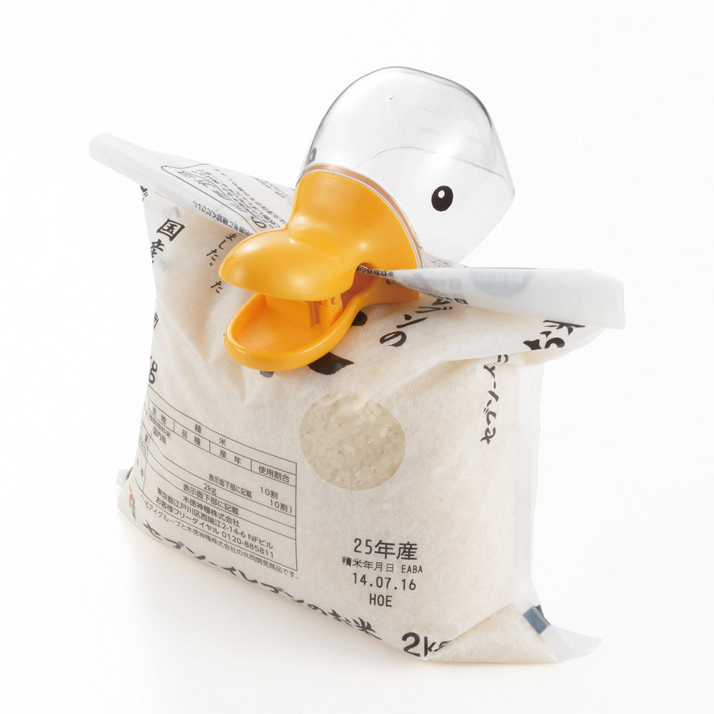 Akebono Clippy Cup Duck Rice Measuring Cup with Clip Orange CH-2034