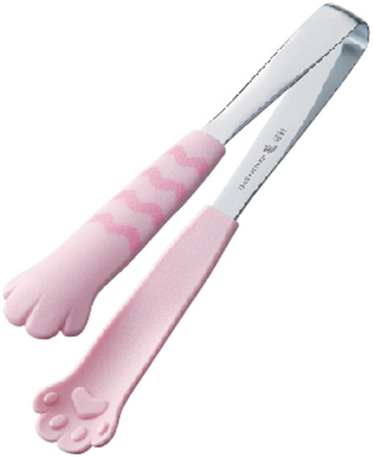 Tanabe Kanagu Catch Da Nyan Cat Serving Tongs 18cm Pink Stripe 1184