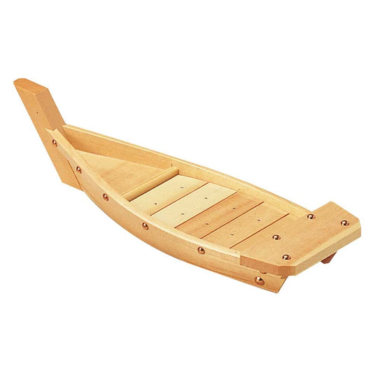 Yamako Natural Wood Boat-Shaped Serving Tray H-50