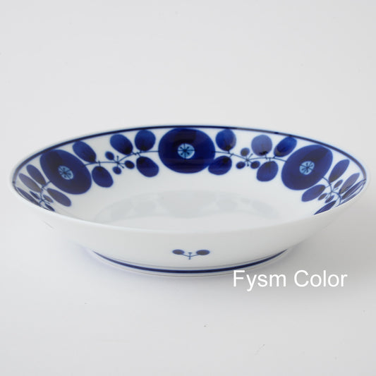 Hakusan Porcelain Bloom Wreath Free-Form Dish Hasami Ware