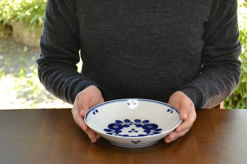 Hakusan Porcelain Bloom Bouquet Free-Form Dish Hasami Ware