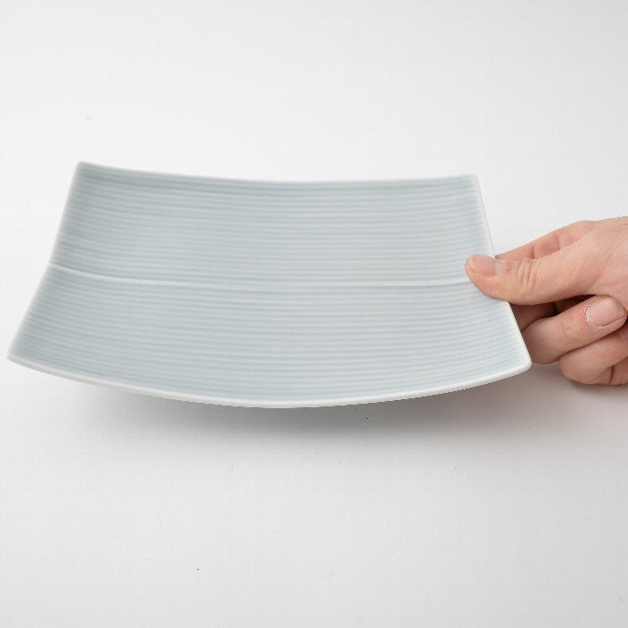 Hakusan Porcelain Rectangular Plate Gray Medium Hasami Ware