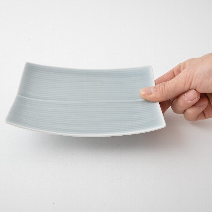 Hakusan Porcelain Hasami Rectangular Plate Small Gray