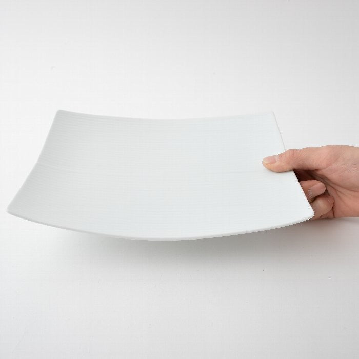 Hakusan Porcelain Rectangular Plate White Medium Hasami Ware