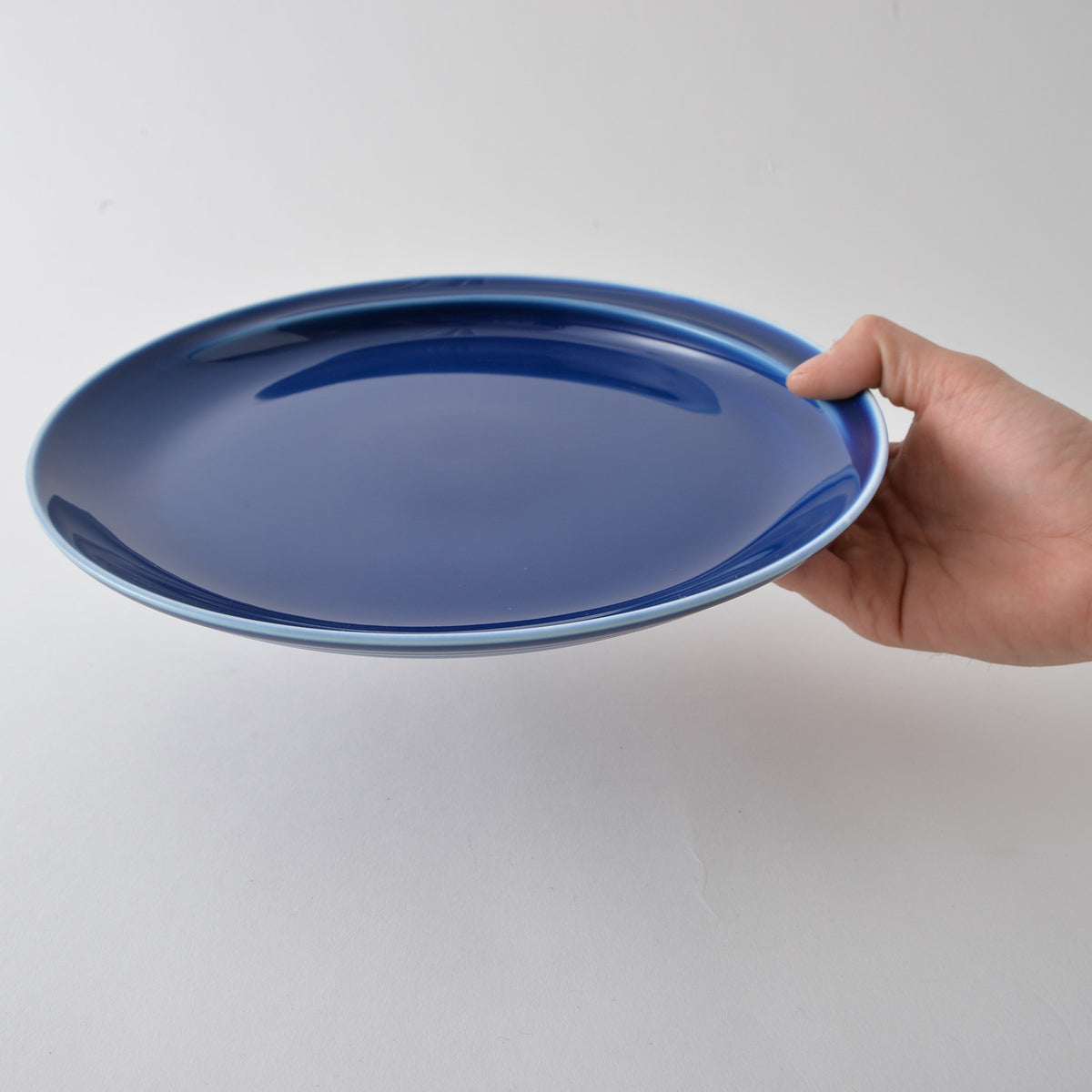 Hakusan Porcelain Commo Plate Blue Large Hasami Ware
