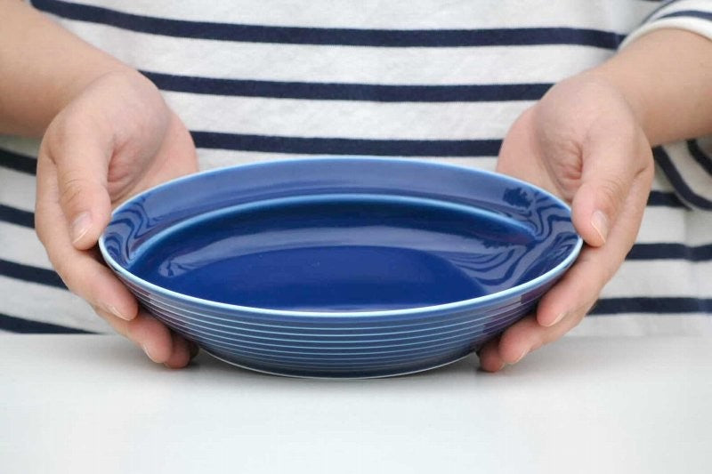 Hakusan Porcelain Commo Free Dish Blue Hasami Ware