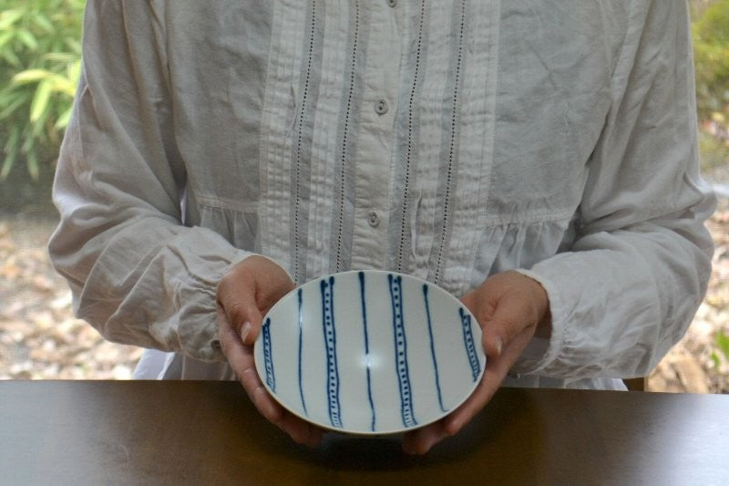 Hakusan Porcelain Flat Rice Bowl Hasami Ware ST-28