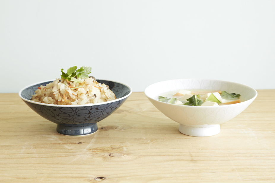 Hakusan Porcelain Flat Rice Bowl Hasami Ware ST-28