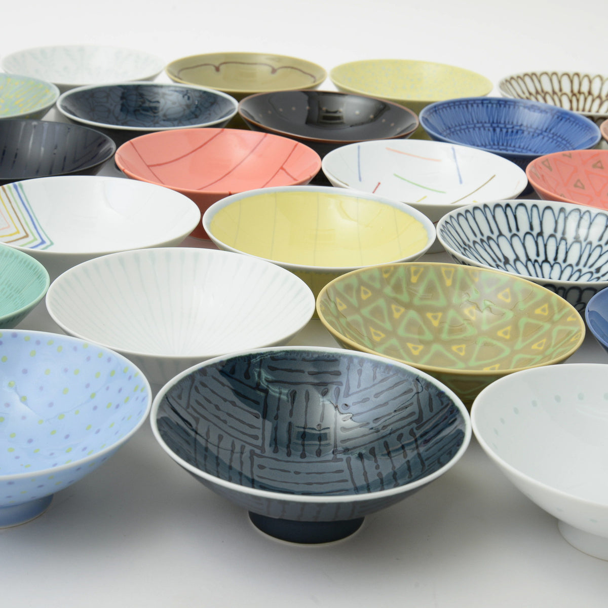 Hakusan Porcelain Flat Rice Bowl Hasami Ware ST-20