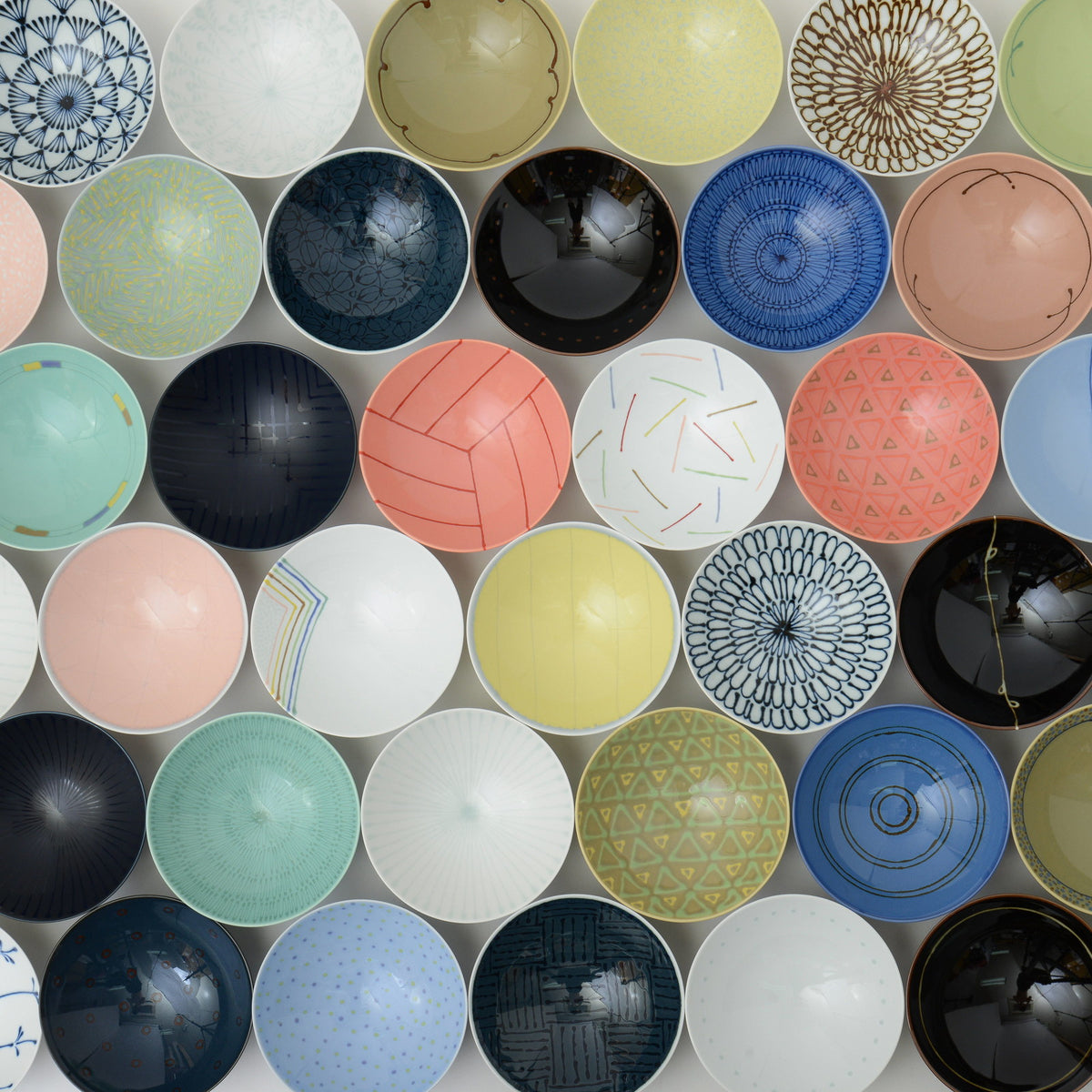 Hakusan Porcelain Flat Rice Bowl Hasami Ware H-9