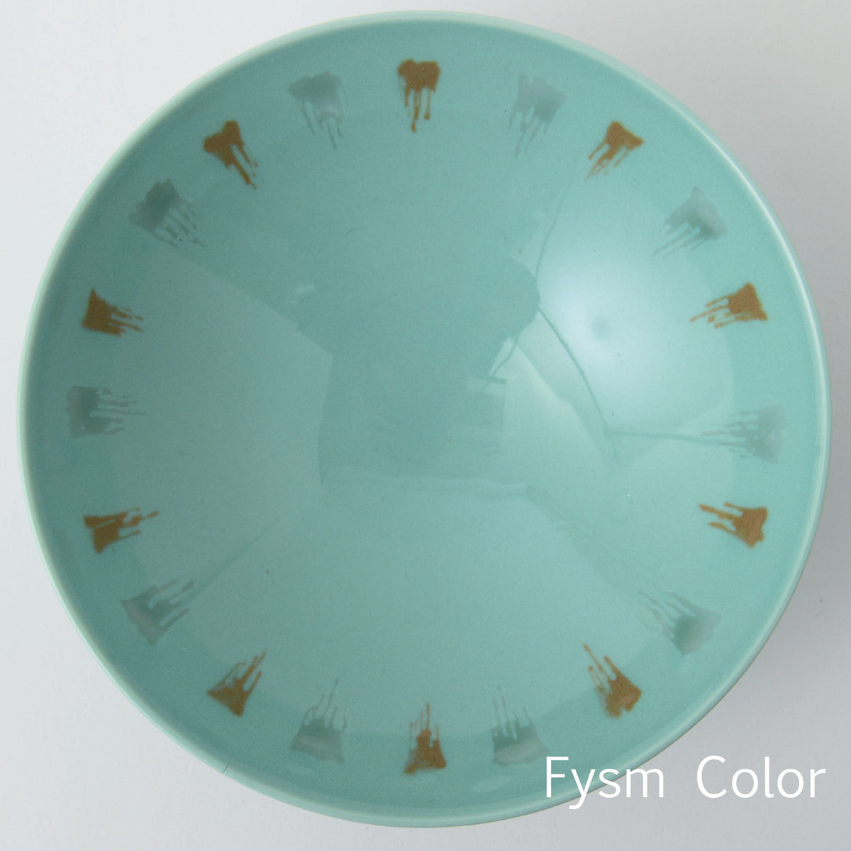 Hakusan Porcelain Flat Rice Bowl Hasami Ware D-15