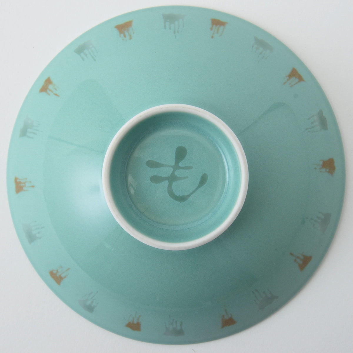 Hakusan Porcelain Flat Rice Bowl Hasami Ware D-15