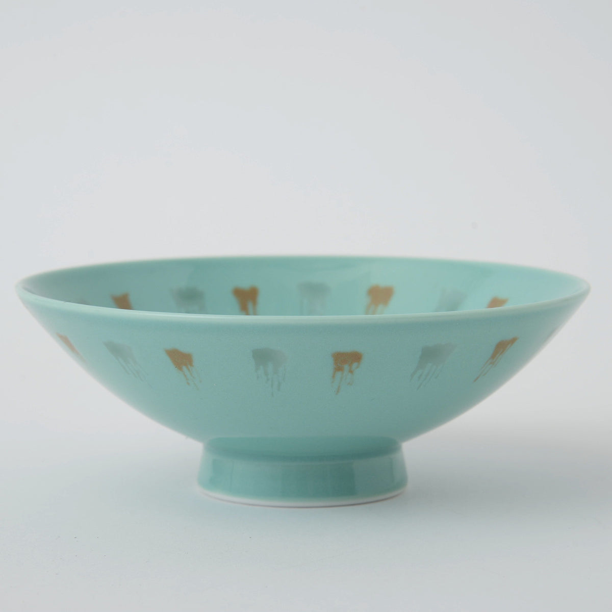 Hakusan Porcelain Flat Rice Bowl Hasami Ware D-15