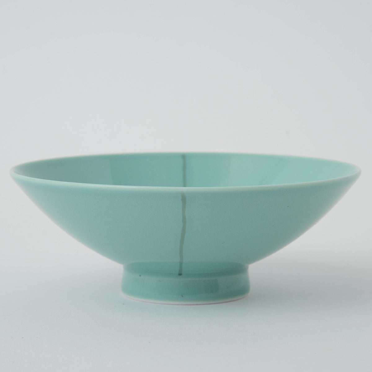Hakusan Porcelain Flat Rice Bowl Hasami Ware D-22