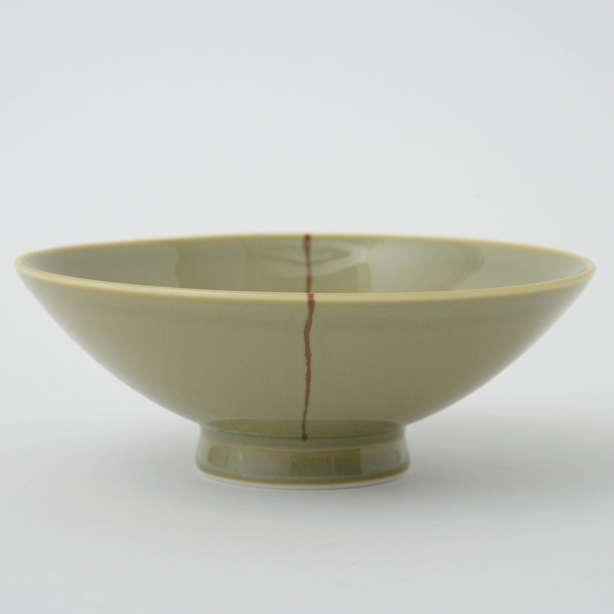 Hakusan Stoneware Flat Rice Bowl Hasami Ware K-14