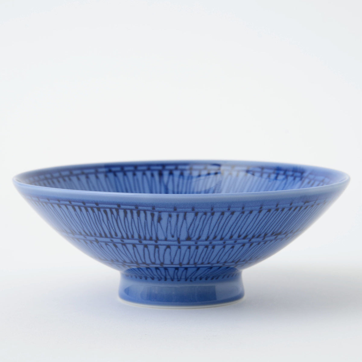 Hakusan Porcelain Flat Rice Bowl Hasami Ware F-4