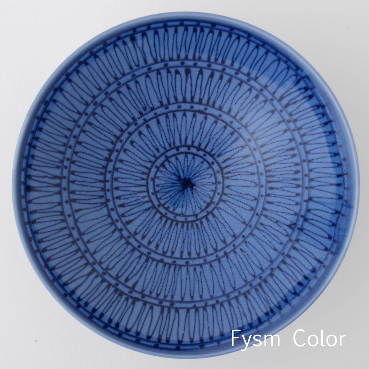 Hakusan Porcelain Flat Rice Bowl Hasami Ware F-4