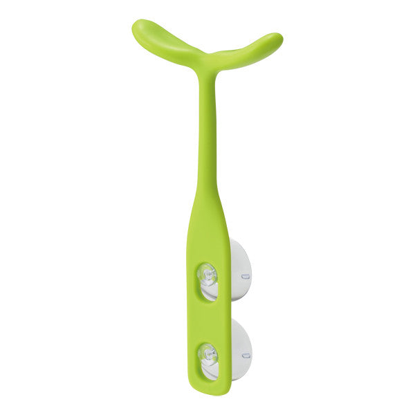 Akebono Leaf Utensil Rest with Suction Cup Green MZ-3500