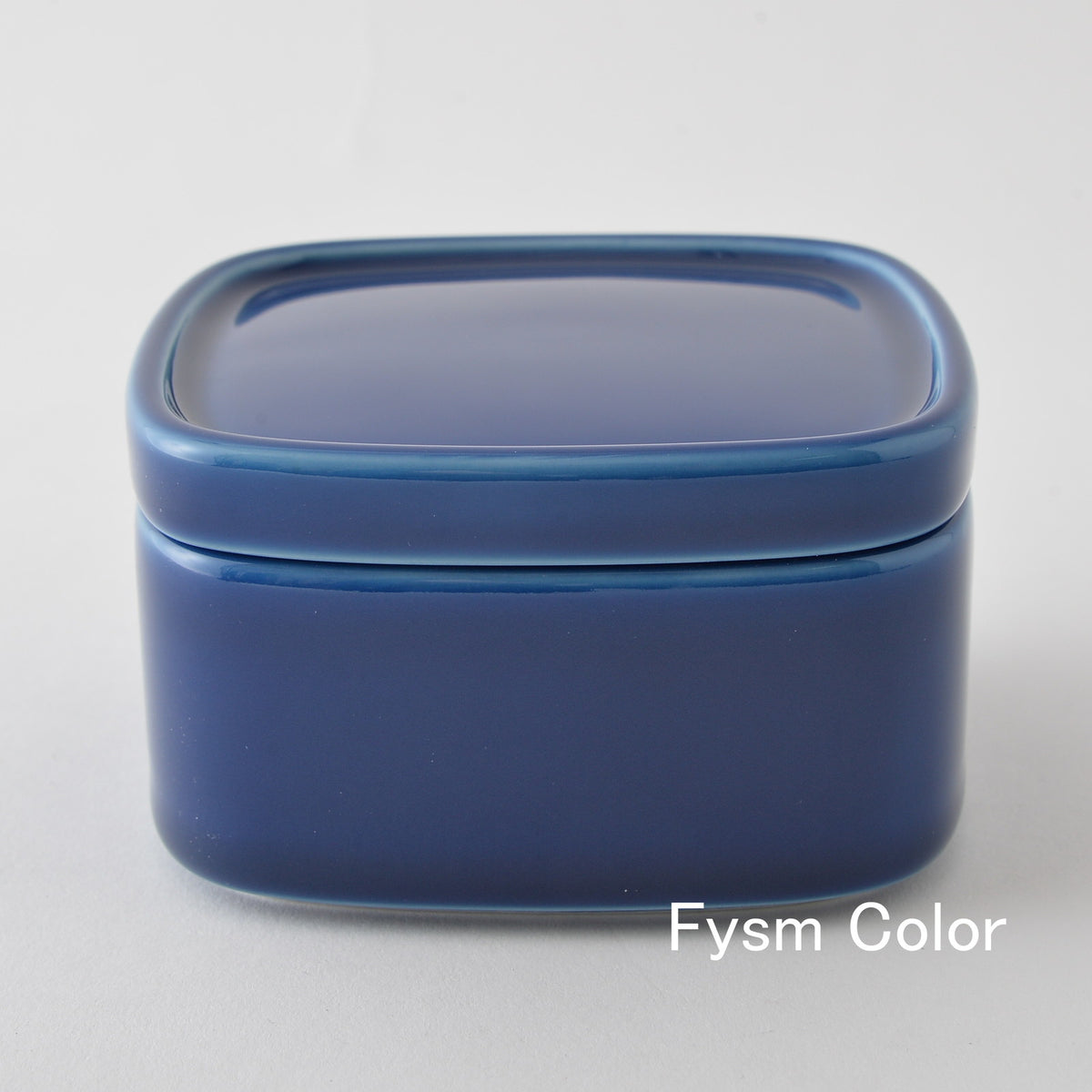 Hakusan Porcelain CONTE Square Storage Container Blue