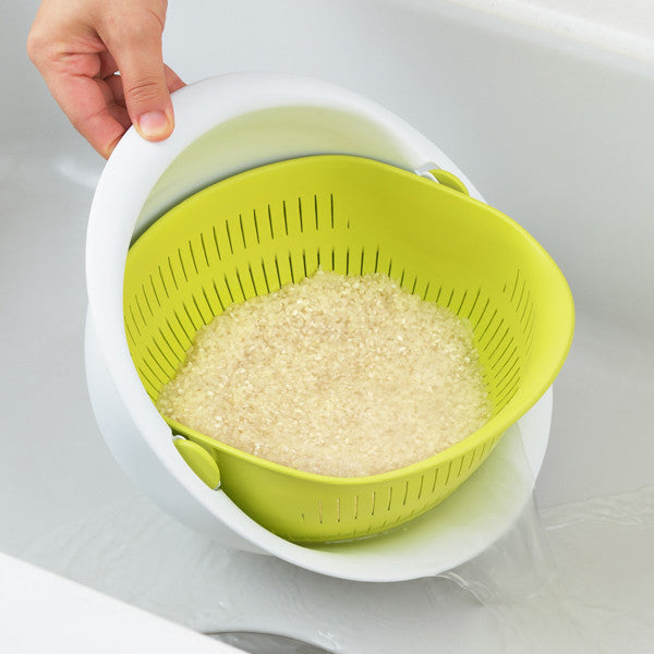 Akebono Miracle Colander and Bowl Large Green MZ-3510