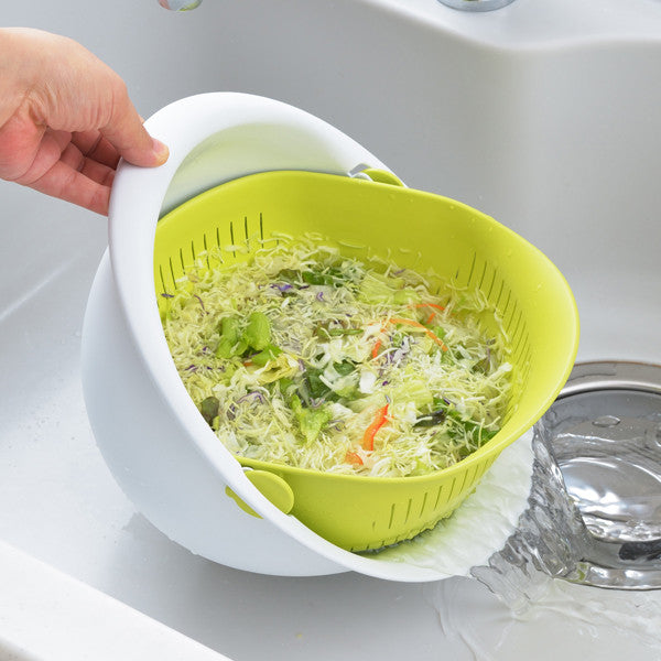Akebono Miracle Colander and Bowl Large Green MZ-3510