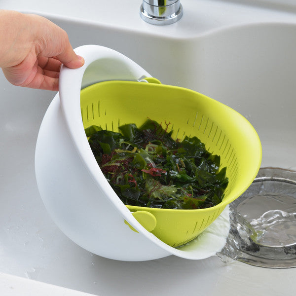 Akebono Miracle Colander and Bowl Large Green MZ-3510