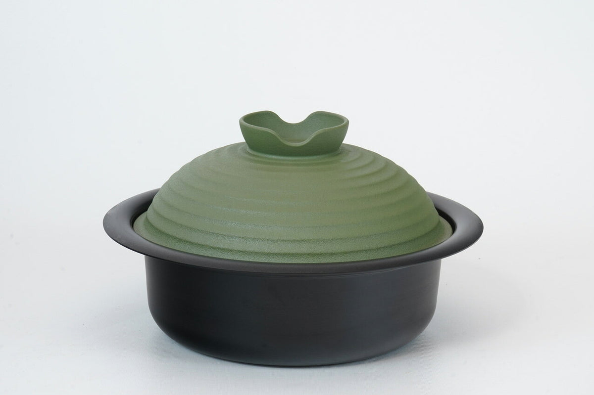 Wahei Freiz Puchi Wazen Mini Tabletop Pot with Bowl Lid 18cm Green RB-4070