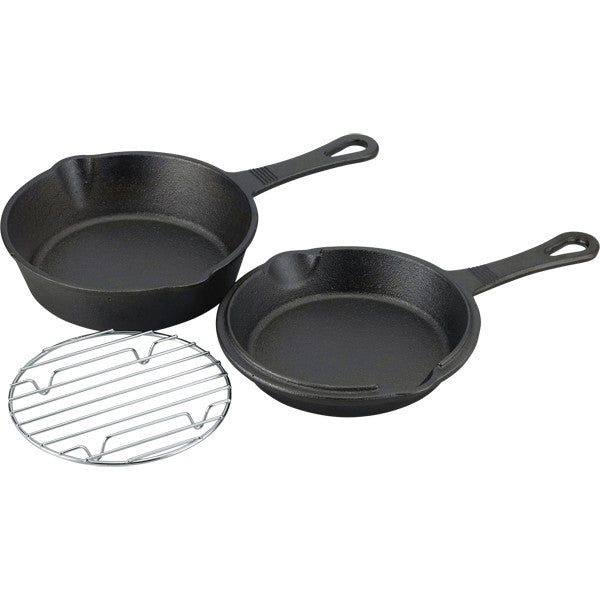 Wahei Freiz Heavys Iron Skillet Combo Set 15cm with Rack HR-7967