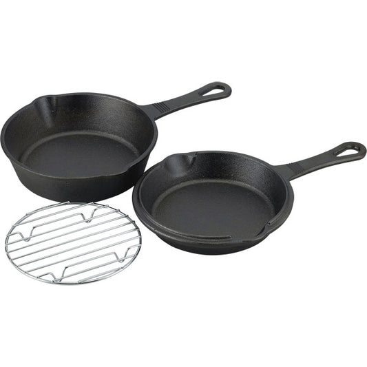 Wahei Freiz Heavys Iron Skillet Combo Set 15cm with Rack HR-7967