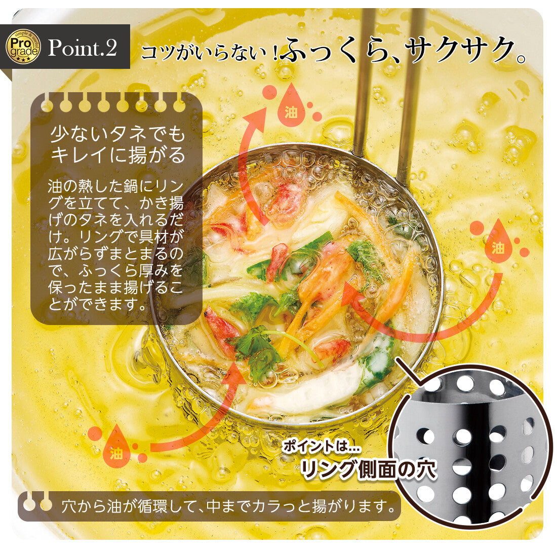 Shimomura Pro Grade Kakiage Tempura Frying Ring Stainless Steel PG-201