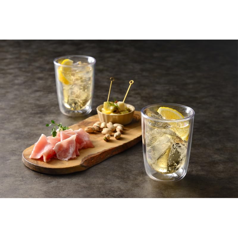 Wahei Freiz Tsubame Shatterproof Double Wall Glass 340ml Set of 2 EM-102