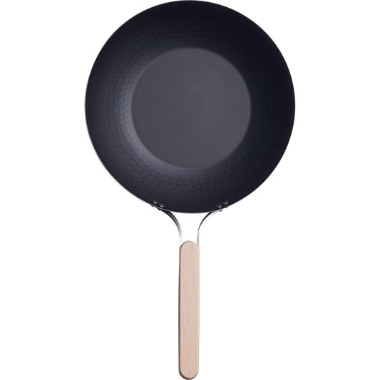 Wahei Freiz Enzo Iron Wok 26cm with Wood Handle EN-012