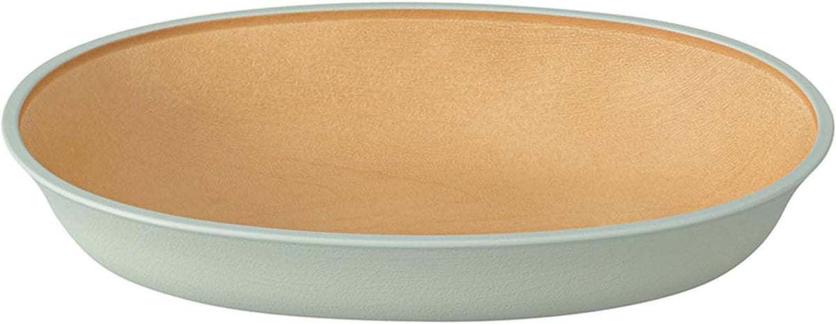 Kanoh Earth Color Scoopable Oval Bowl White Green