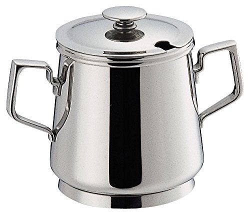 Wadasuke C Type Stainless Sugar Pot with Handle and Lid for 7 People 2214-0707
