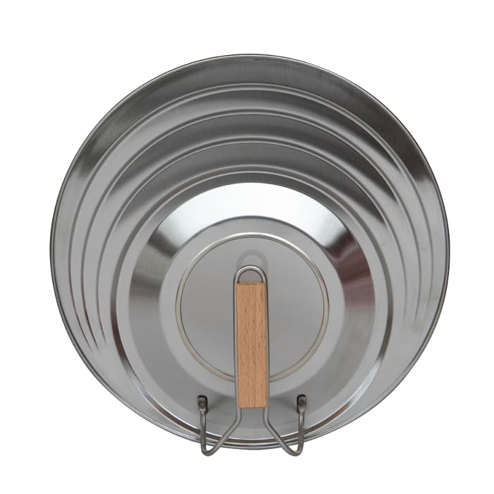 Kyoto Katsugu See-Through Stainless Steel Frying Pan Cover M 20-26cm