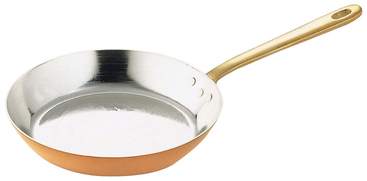 Wadasuke Tin-Lined Copper Round Frying Pan