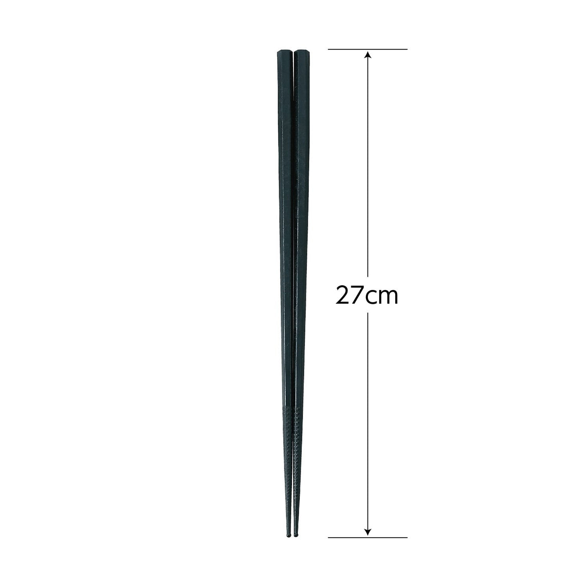 Akebono Sangyo Double Embossed Non-Slip Serving Chopsticks 27cm Black PM-326