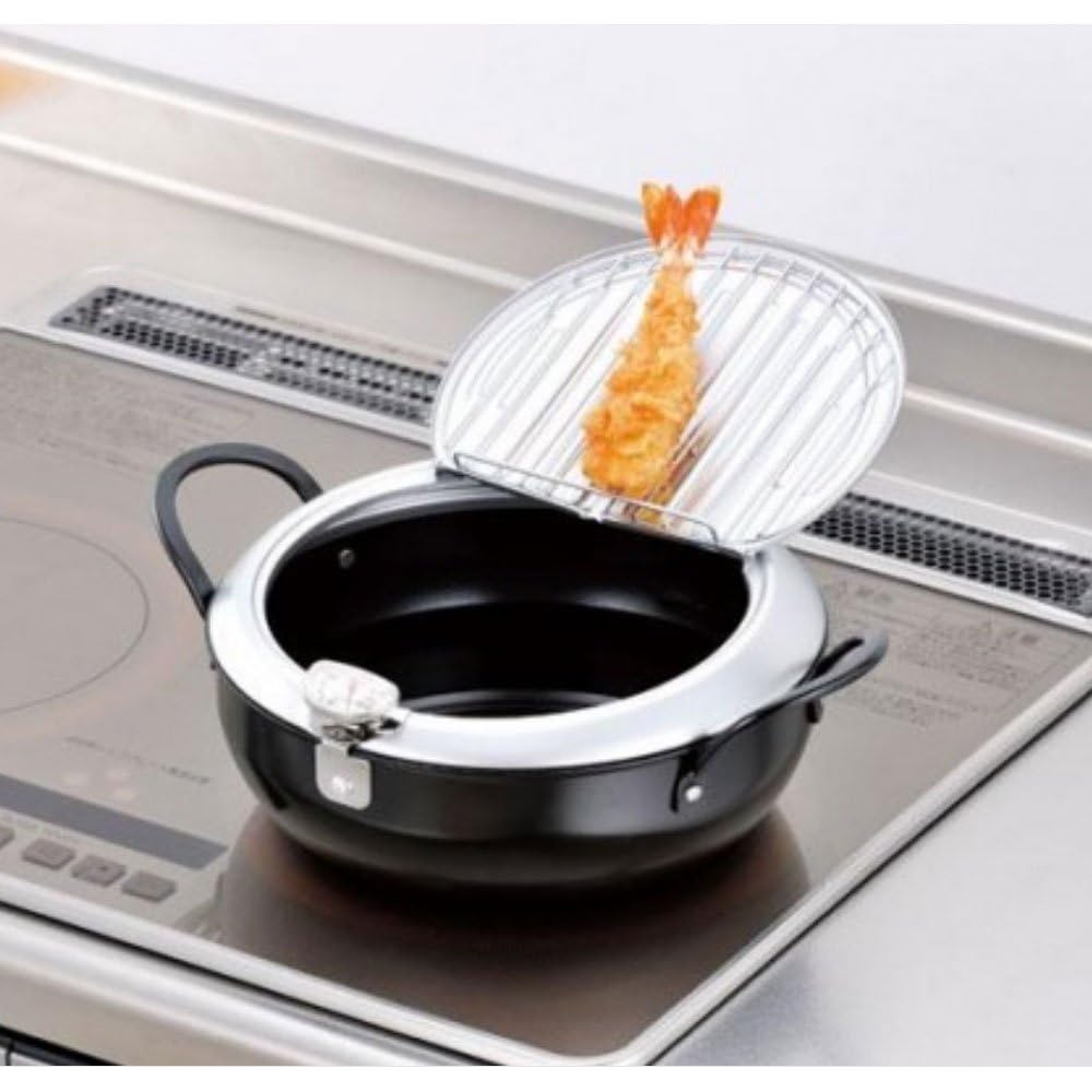 Wahei Freiz Tsubamesanjo Iron Tempura Pot with Lid