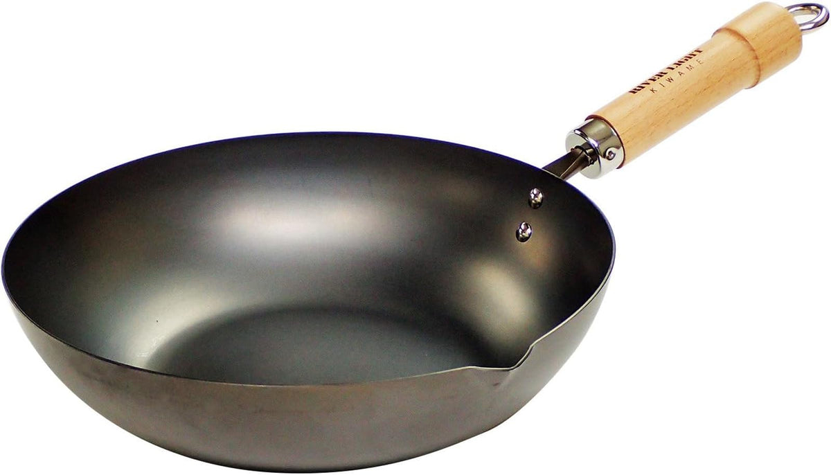 River Light Kiwame Japan Iron Stir Fry Pan 30cm J1430 Nitrided Iron Induction Compatible Made in Japan