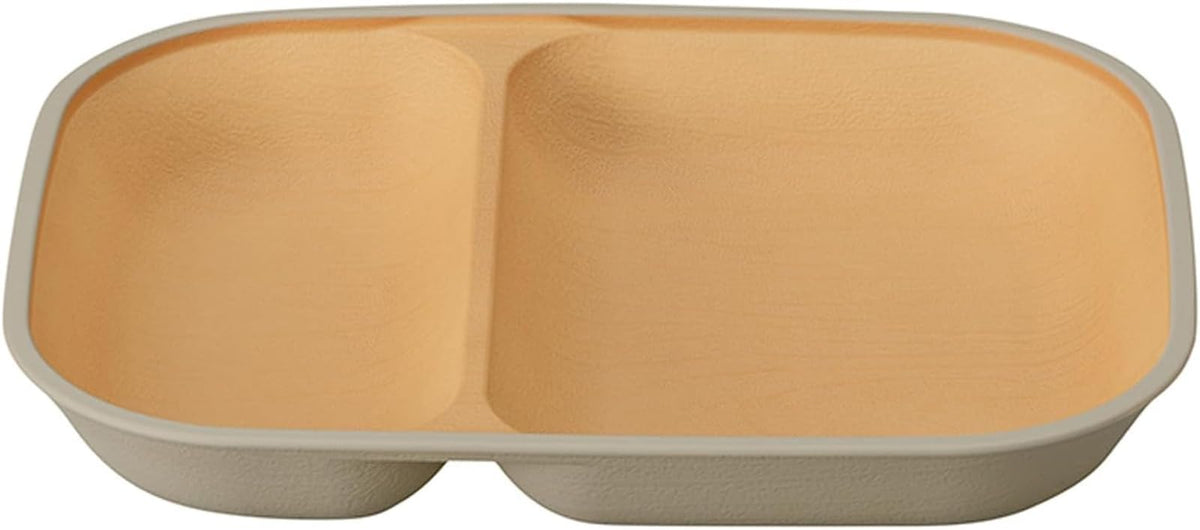 Kanoh Earth Color Scoopable Square Plate White Gray