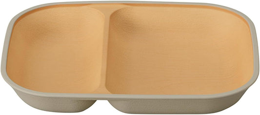 Kanoh Earth Color Scoopable Square Plate White Gray