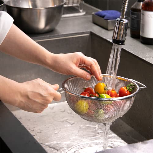 Kyoto Katsugu Stainless Steel Colander with Handle 18cm