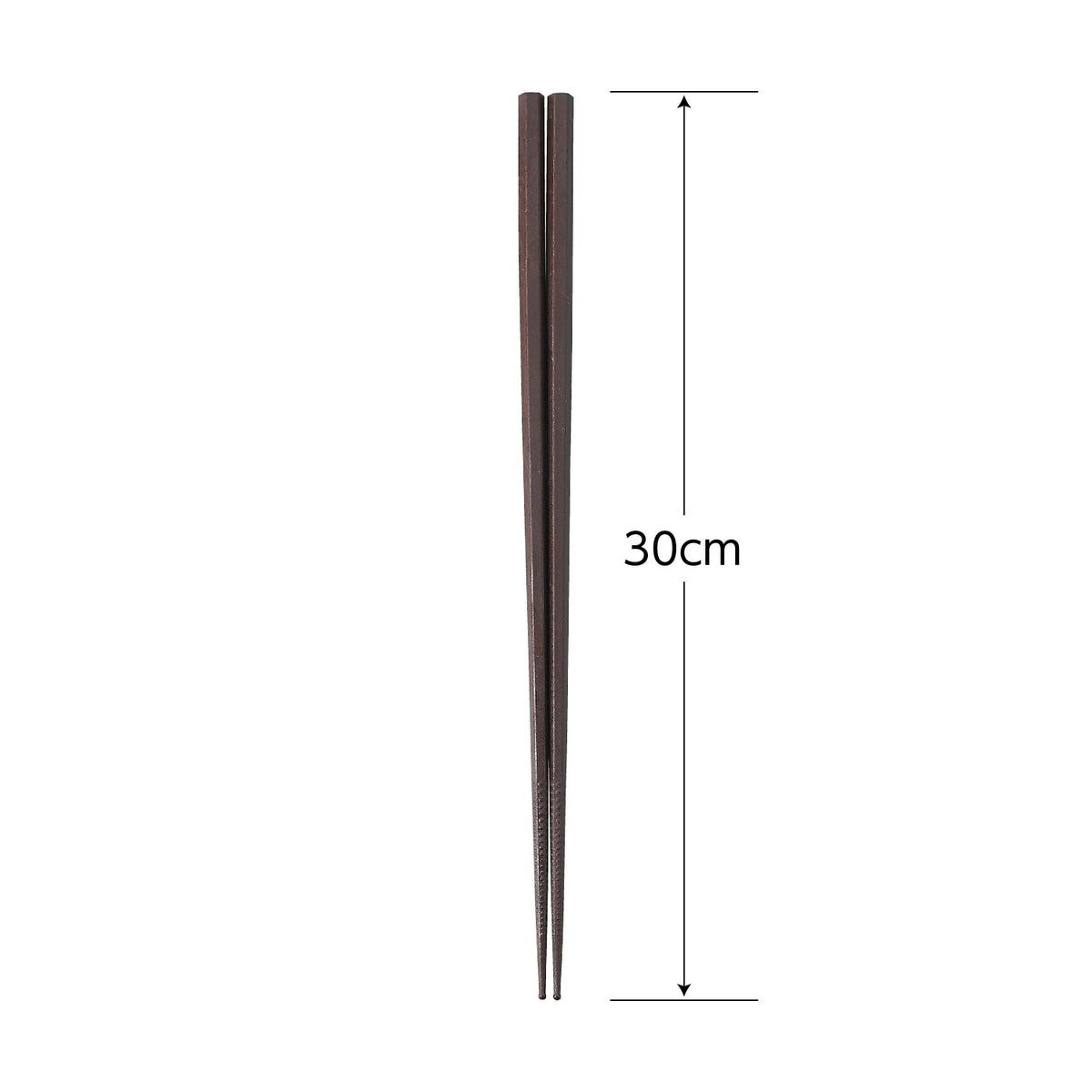 Akebono Sangyo Double Embossed Non-Slip Noodle Chopsticks 30cm Brown PM-333