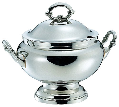 Wadasuke Hirabuchi Rim Stainless Steel Round Soup Tureen Small 2401-1200