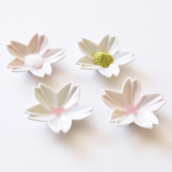 Hiracle Sakura Mini Dish White Kutani Ware Set of 5