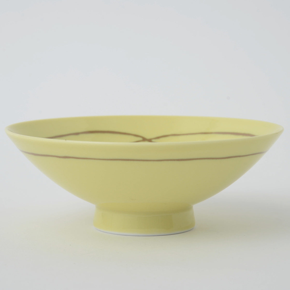 Hakusan Porcelain Hasami-yaki Flat Rice Bowl YI-5