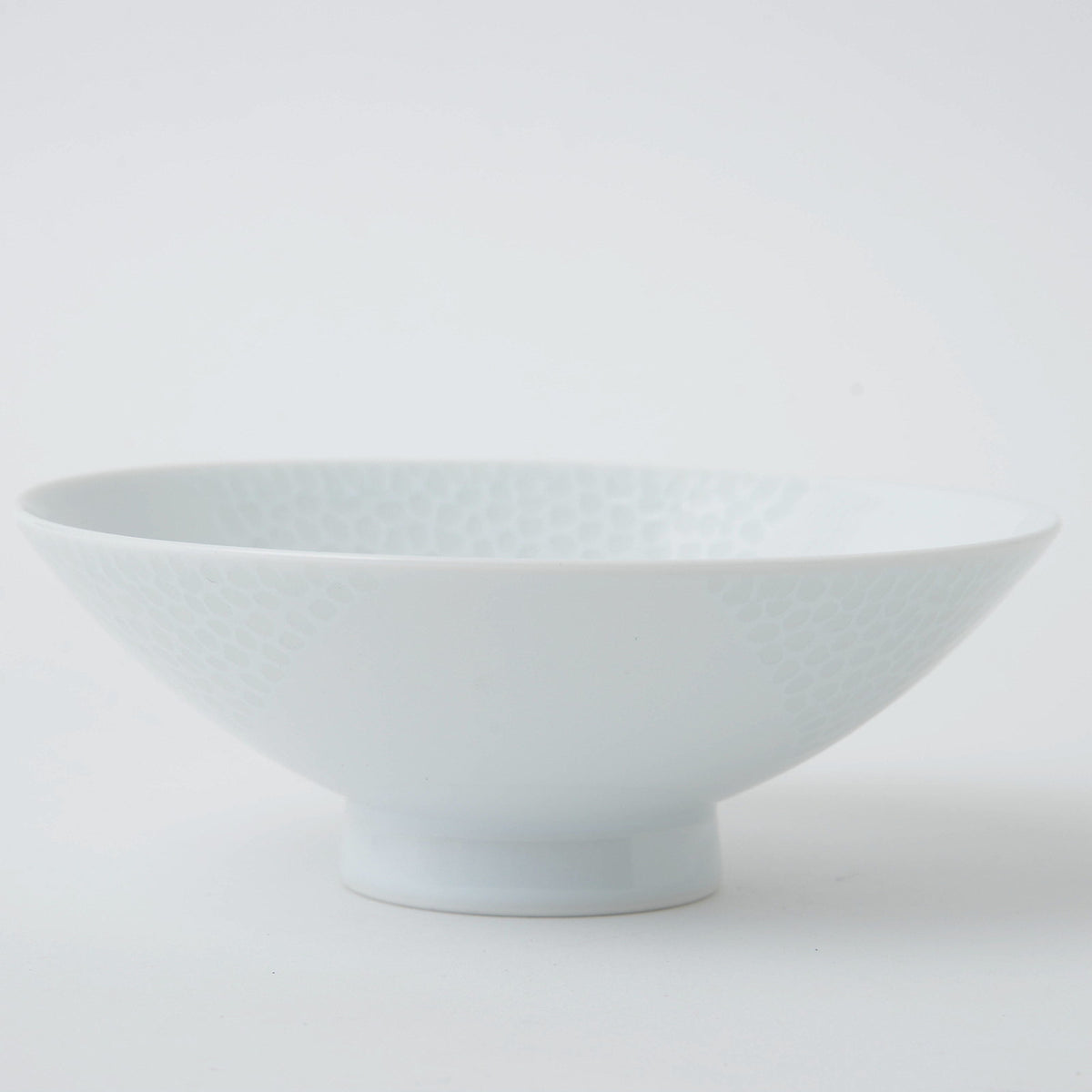 Hakusan Porcelain Hasami-yaki Flat Rice Bowl A-15
