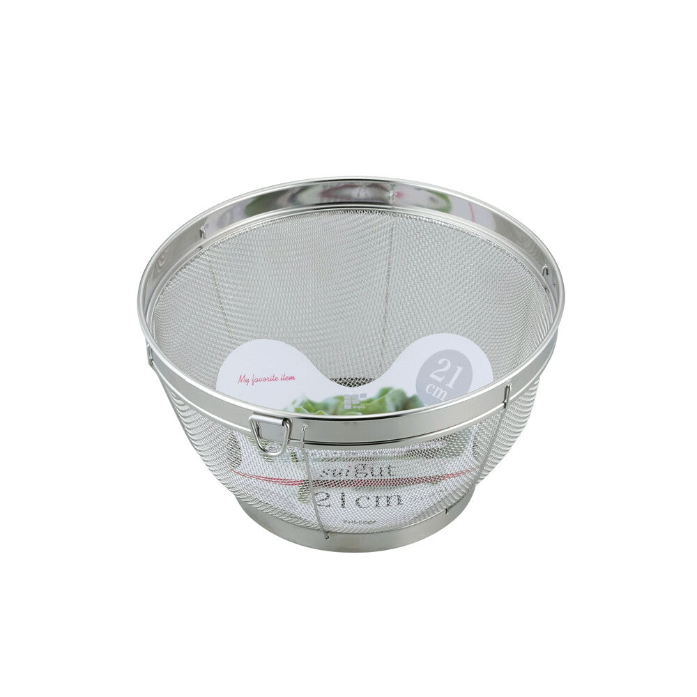 Wahei Freiz Stainless Steel Deep Colander with Ring Stand 18cm SUI-6003