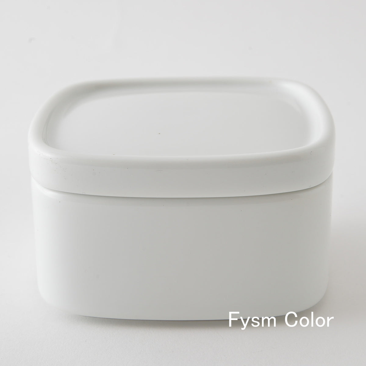 Hakusan Porcelain Hasami Ware CONTE Square Storage Container White